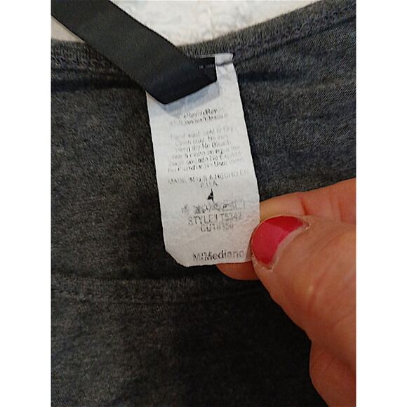 Glam T-SHIRT Women's Size M GRAY White Letters Barbiecore Boho Choose Your Happy - Picture 8 of 8